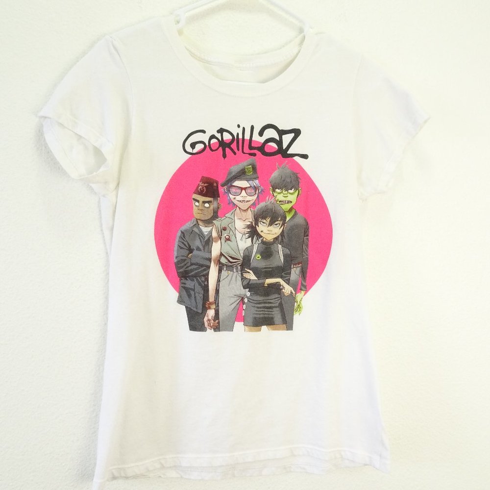 Gorillaz White Band Tee Small